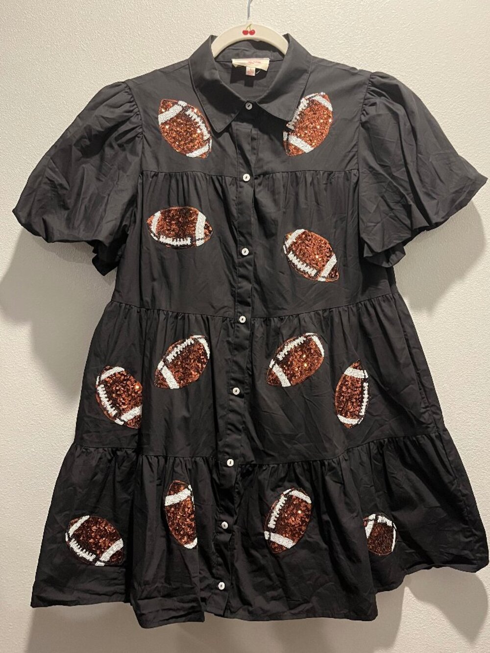 Peach Love Boutique Sequin Football Dress, Size Large
